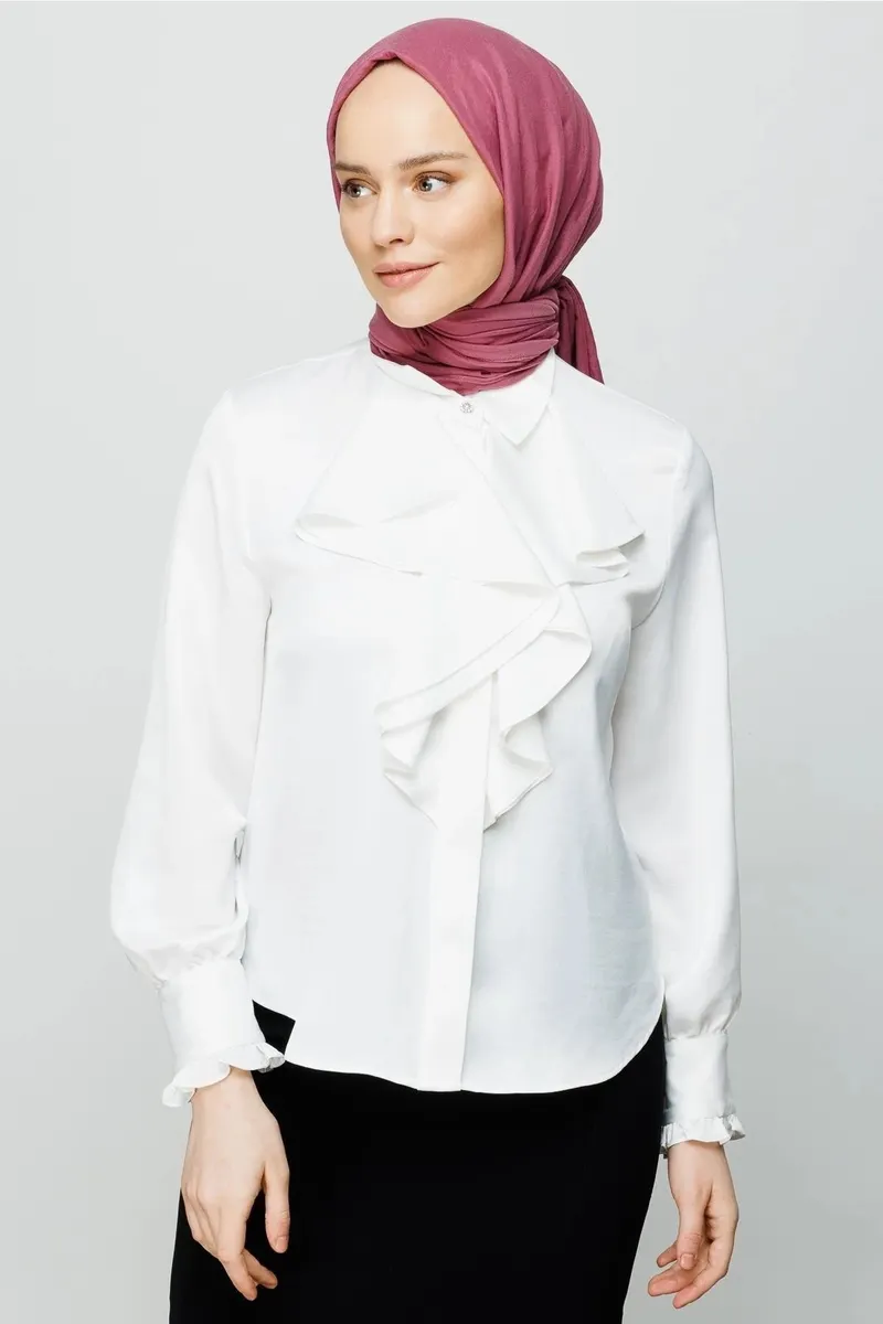 Gül Kurusu Pamuk Kraş Şal