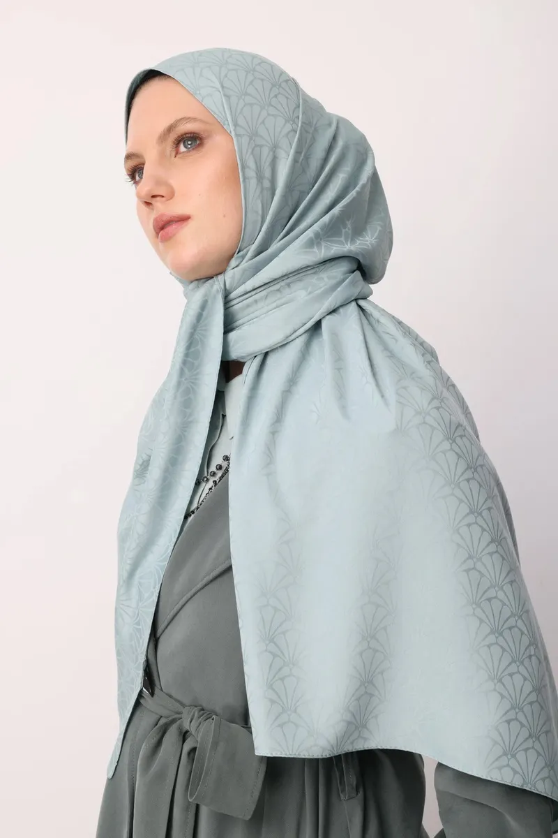 Çağla Lotus Desen İpeksi Jakar Şal