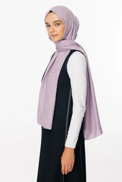 Lila Moon Is Desen Jakar Şal · Monogram Jakar