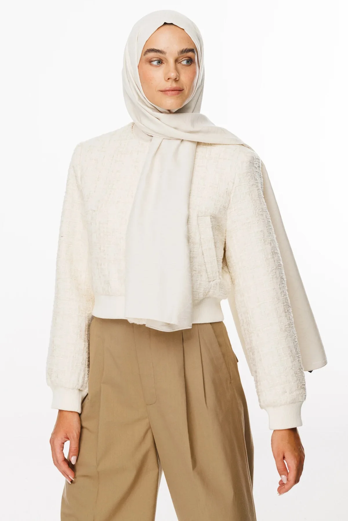 İnci Moon Is Desen Jakar Şal · Monogram Jakar