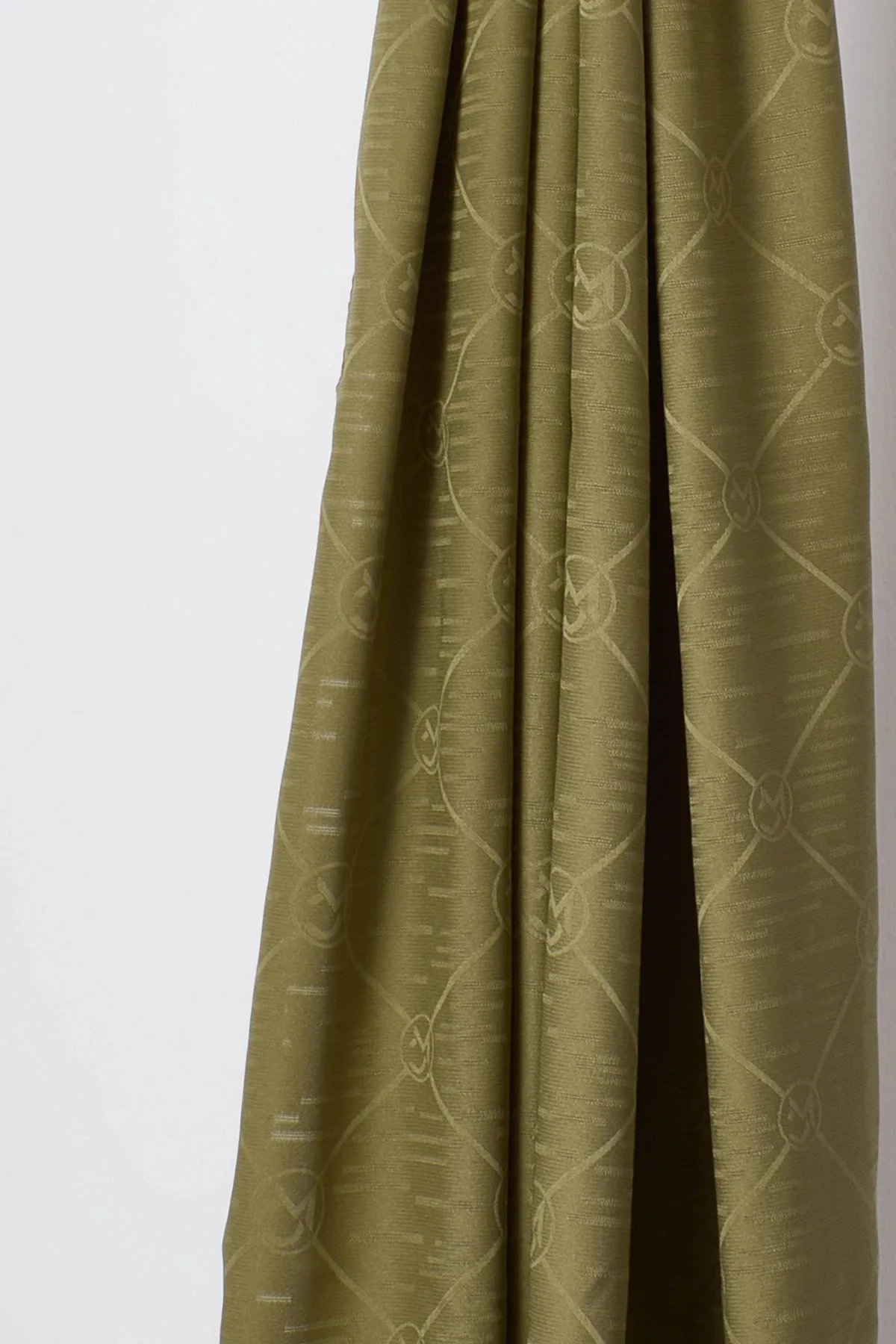 Soft Yeşil Moon Is Desen Jakar Şal · Monogram Jakar