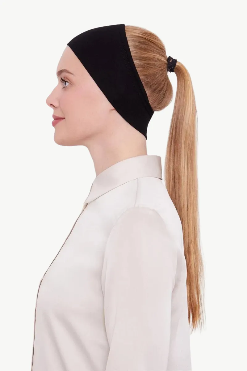 Siyah Silikonlu Bandana