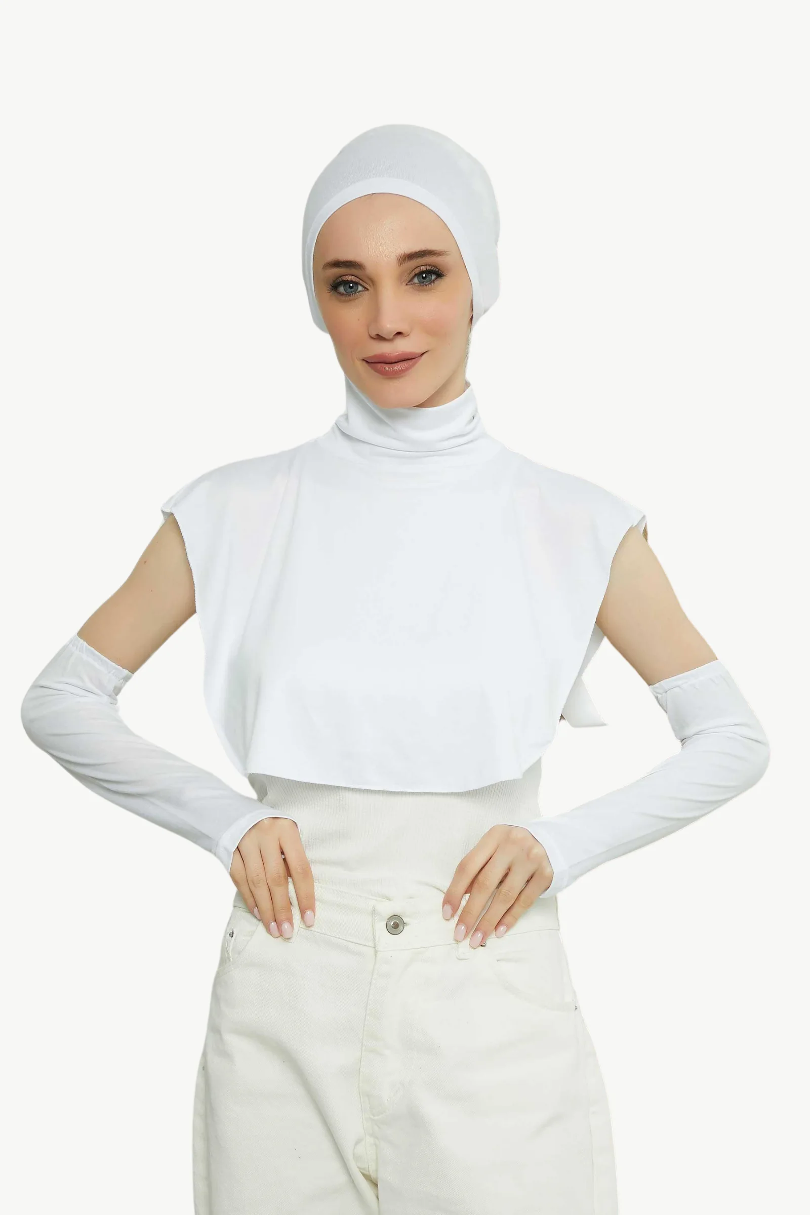 Beyaz 3'Lü Set Bone, Kolluk Ve Boyunluk