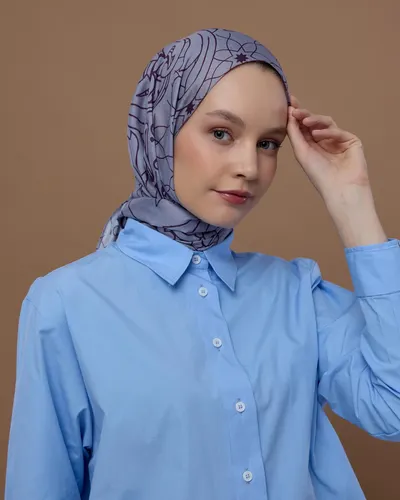 Leylak & Erguvani Efsunlu Desen Şal - 02