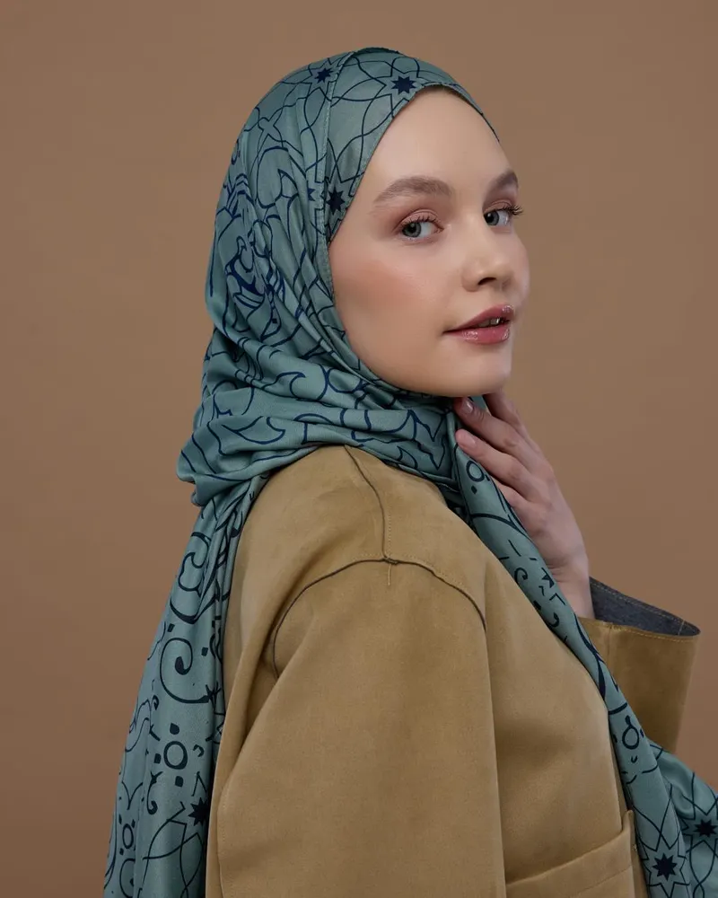 Duman & Lacivert Efsunlu Desen Şal - 70