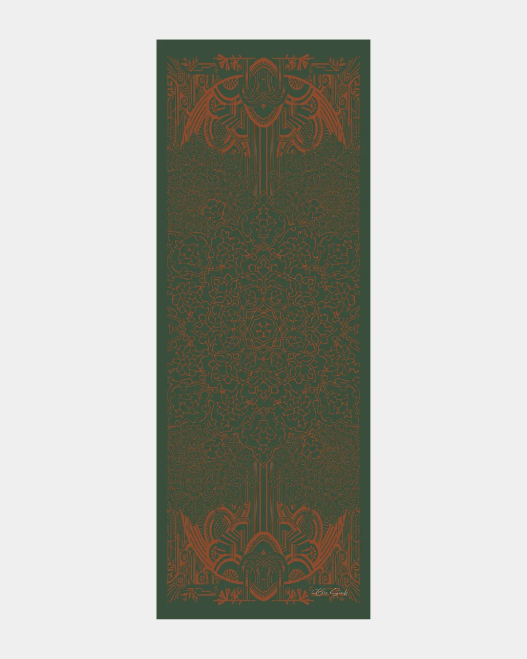 Koyu Yeşil & Kızıl Bakır Harem Rüyası Desen Şal - 25