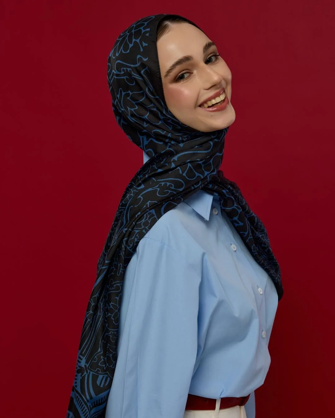 Gece & Mavi Harem Rüyası Desen Şal - 61