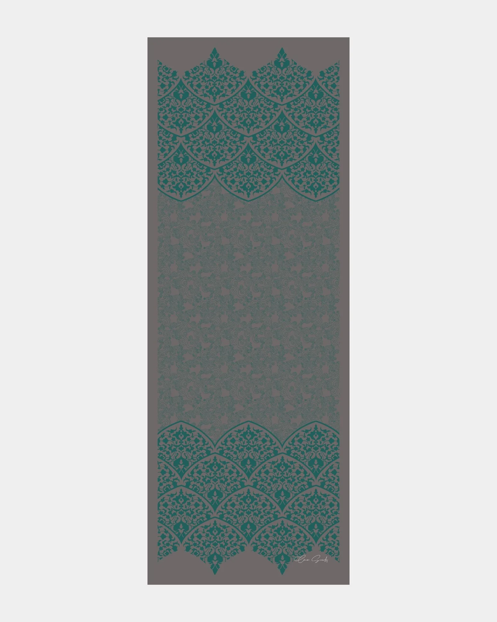 Lavanta Çizgisi & Zümrüt Saraylı Desen Şal - 54