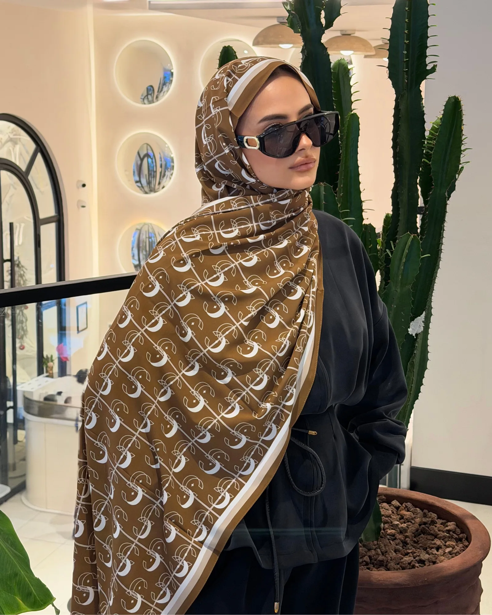 Camel Royal Vual İpek Şal