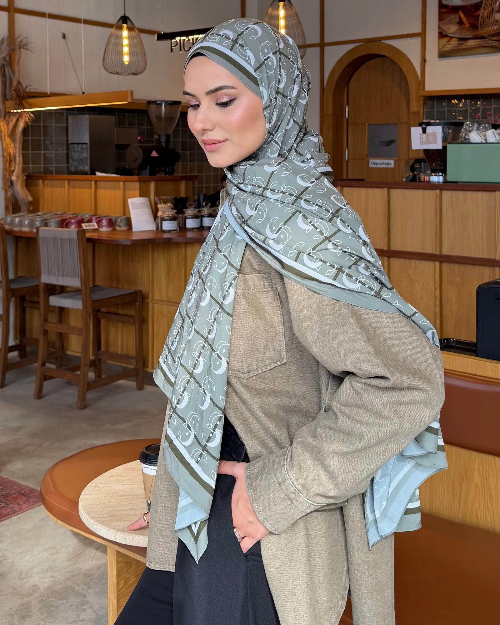 Küf Yeşili Royal Vual İpek Şal