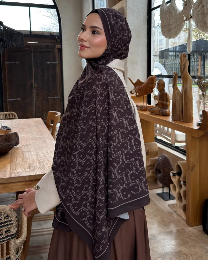 Acı Kahve Select Vual İpek Şal