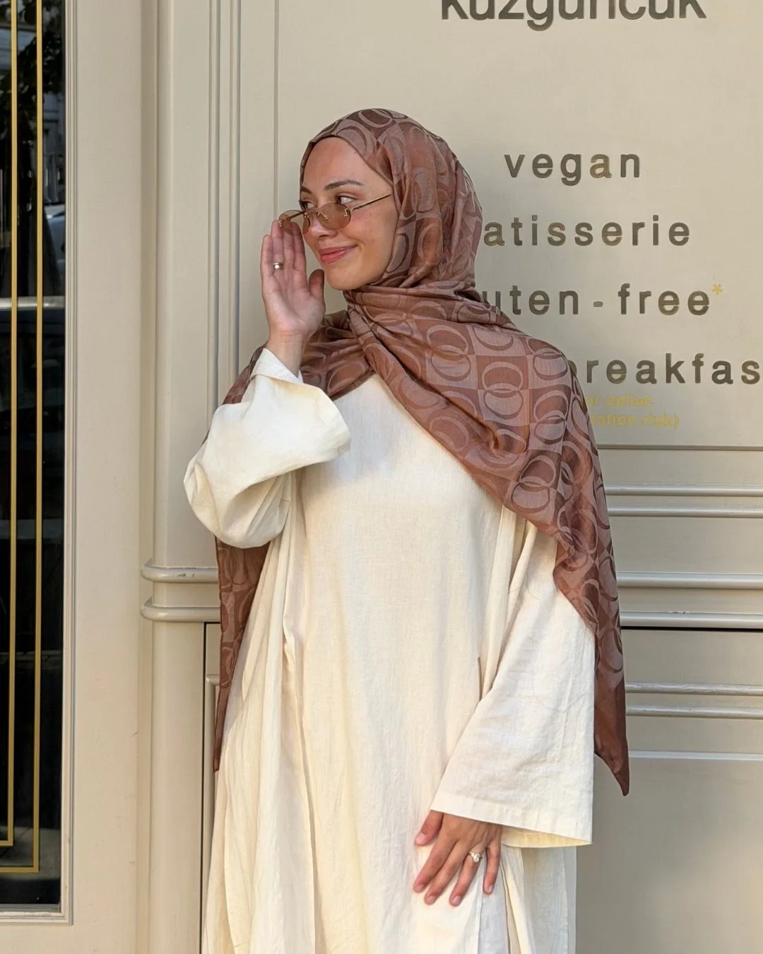 Bakır Imannoor Büyük Dama Desen Pamuk Jakar Şal · Bakır Büyük