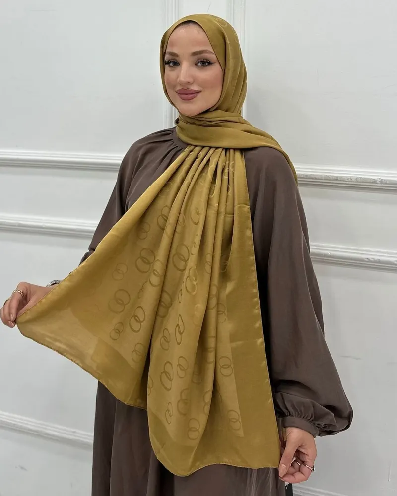 Bal Köpüğü Imannoor Luna Desen Pamuk Jakar Şal