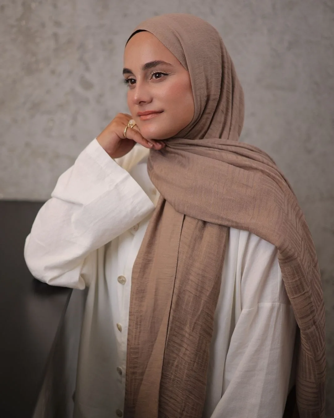 Vizon Imannoor Ritim Desen Pamuk Jakar Şal