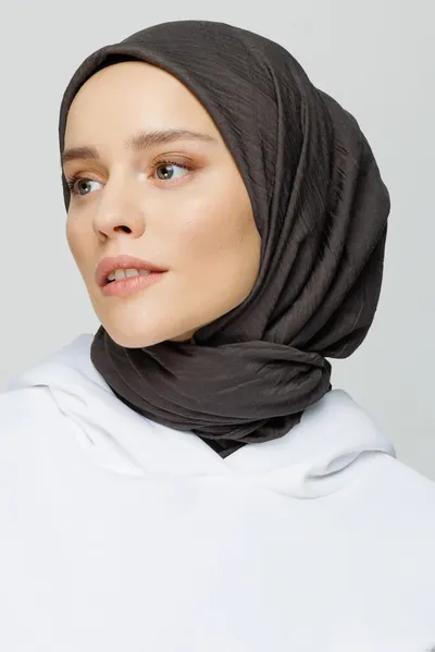 Koyu Füme Bambu Eşarp