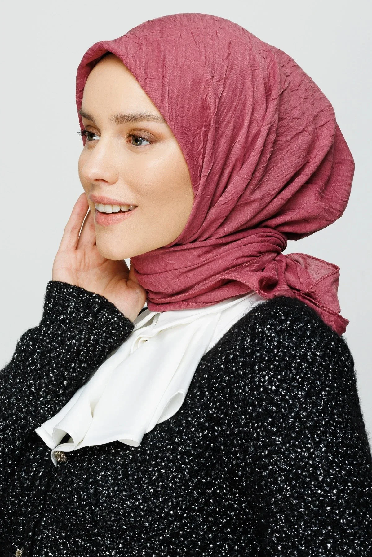 Gül Kurusu Bambu Eşarp