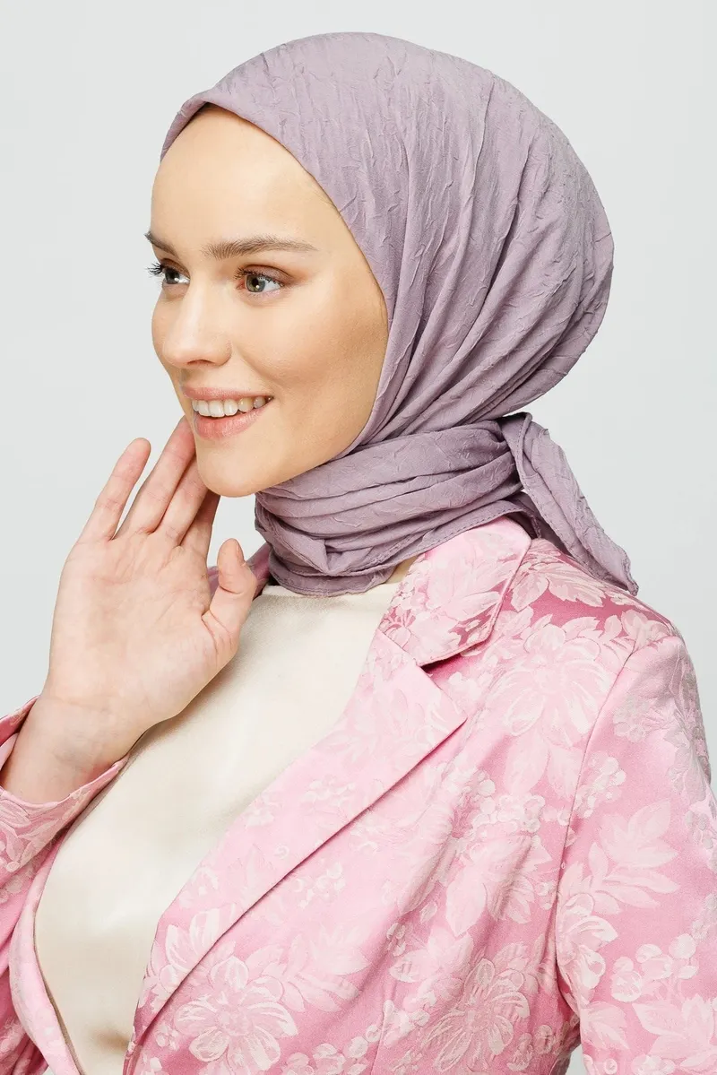 Lavanta Gri Bambu Eşarp