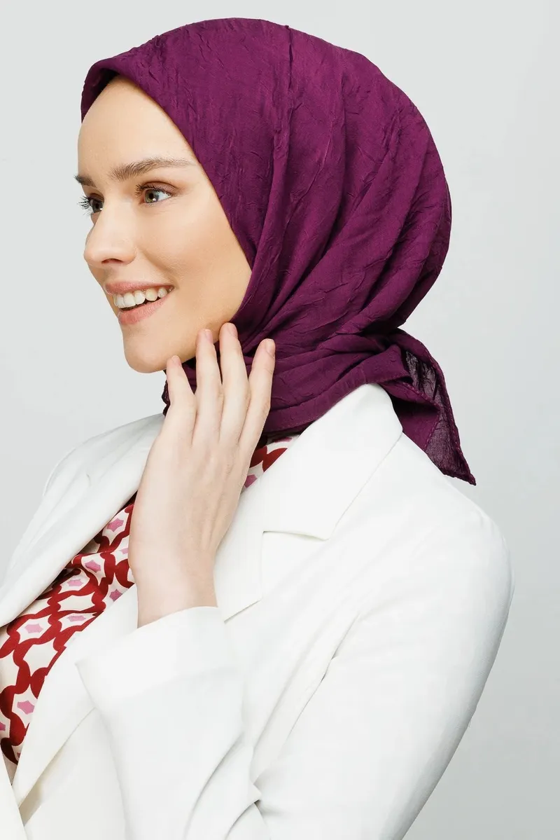 Mor Bambu Eşarp