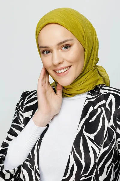Olive Yeşili Bambu Eşarp