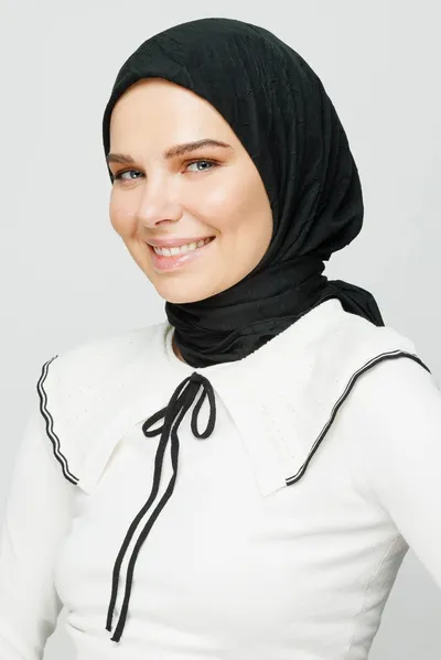 Siyah Bambu Eşarp