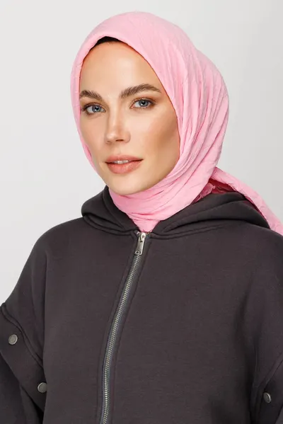 Şeker Pembe Bambu Eşarp