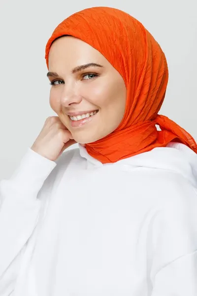Turuncu Bambu Eşarp