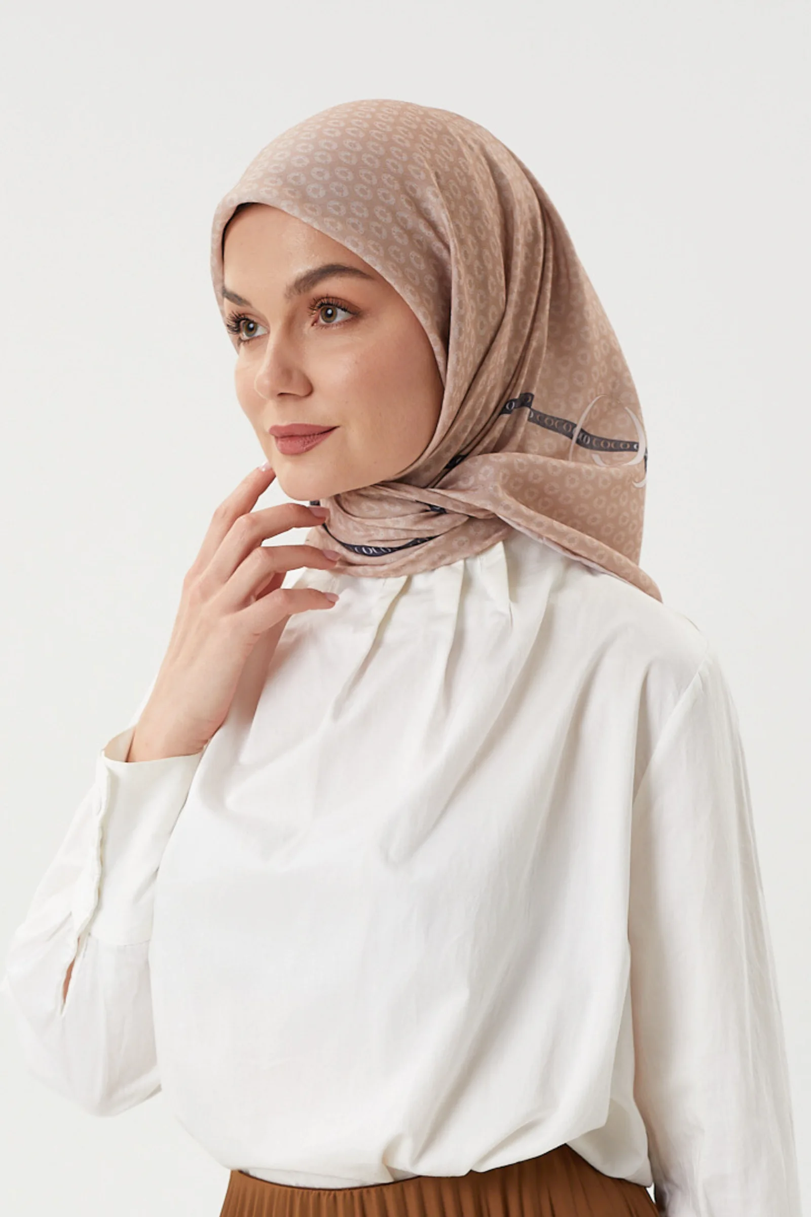 Bej - Morocco Pamuk Eşarp