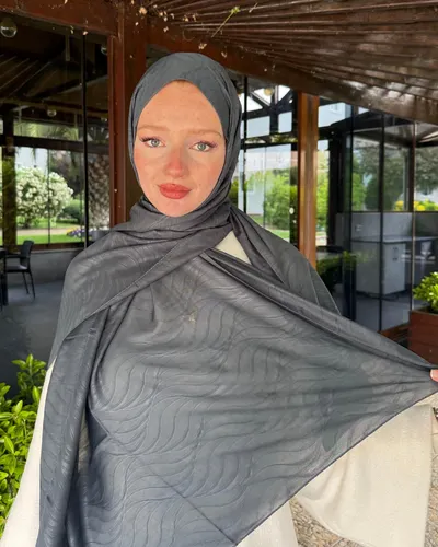 Füme Su Yolu Lyocell Bambu Jakar Şal