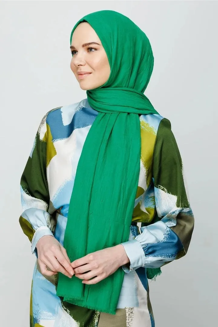 Benetton Yeşili Bambu Şal