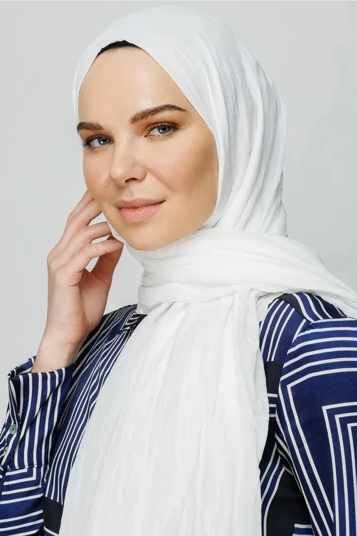 Beyaz Bambu Şal