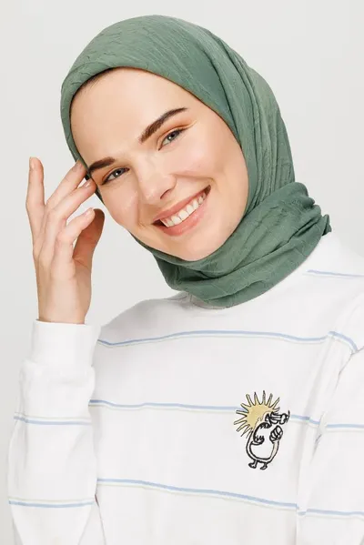 Küf Yeşili Bambu Şal