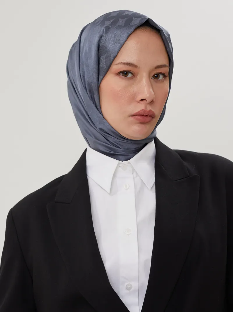 Füme Rise Desen Jakar Şal · İpeksi Jakar