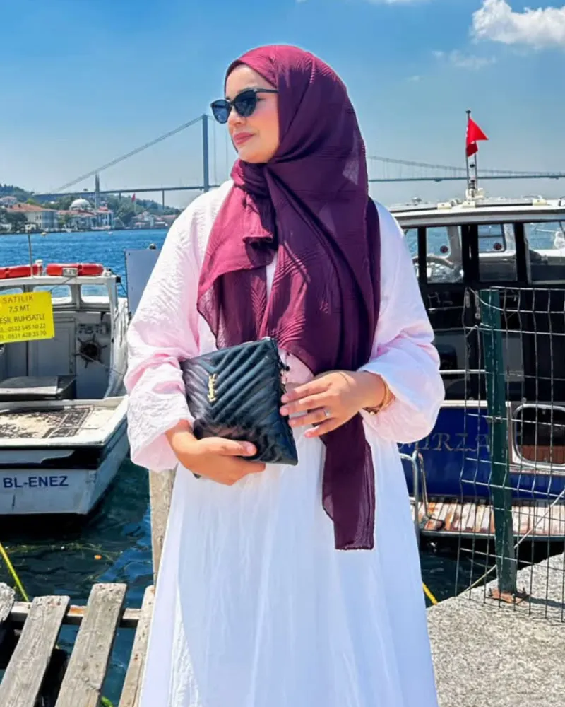 Mürdüm Terra Müslin Şal