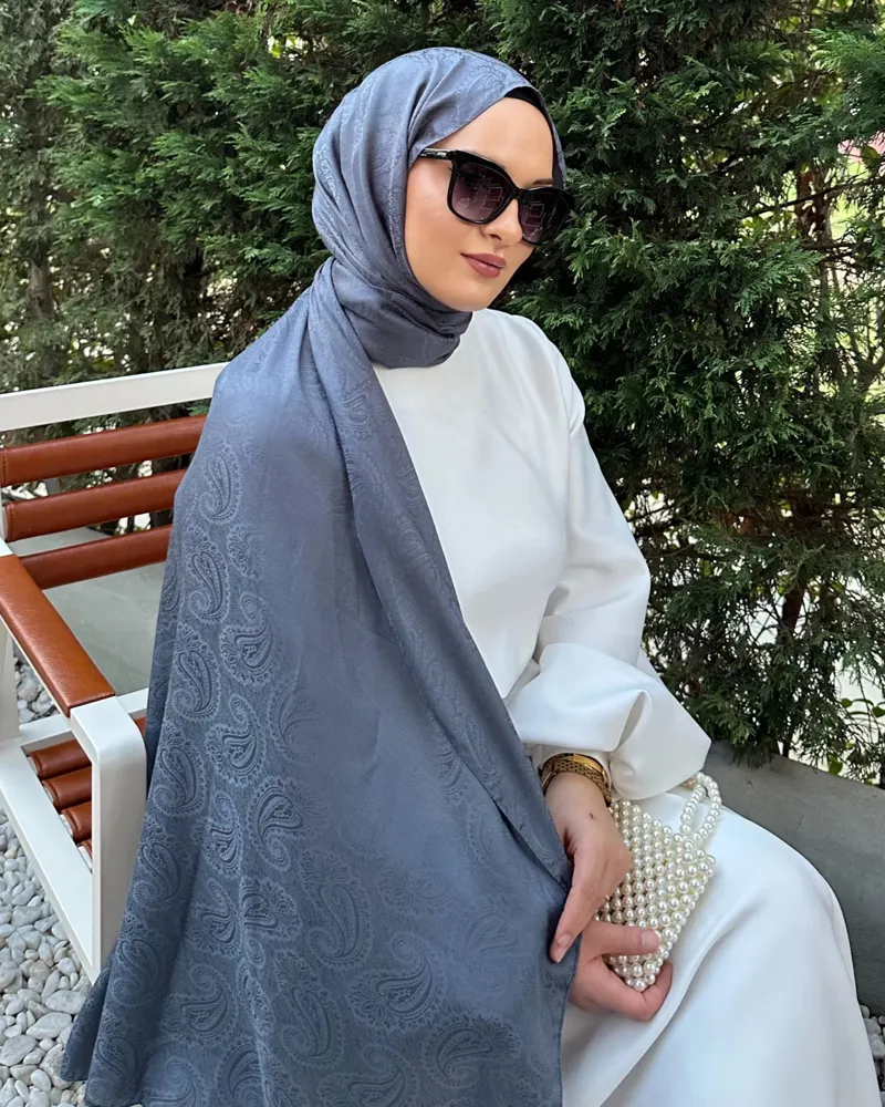Füme Rumi Desen Jakar Şal · İpeksi Jakar