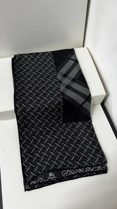 İthal Füme B Classic Desen Twill İpek Eşarp