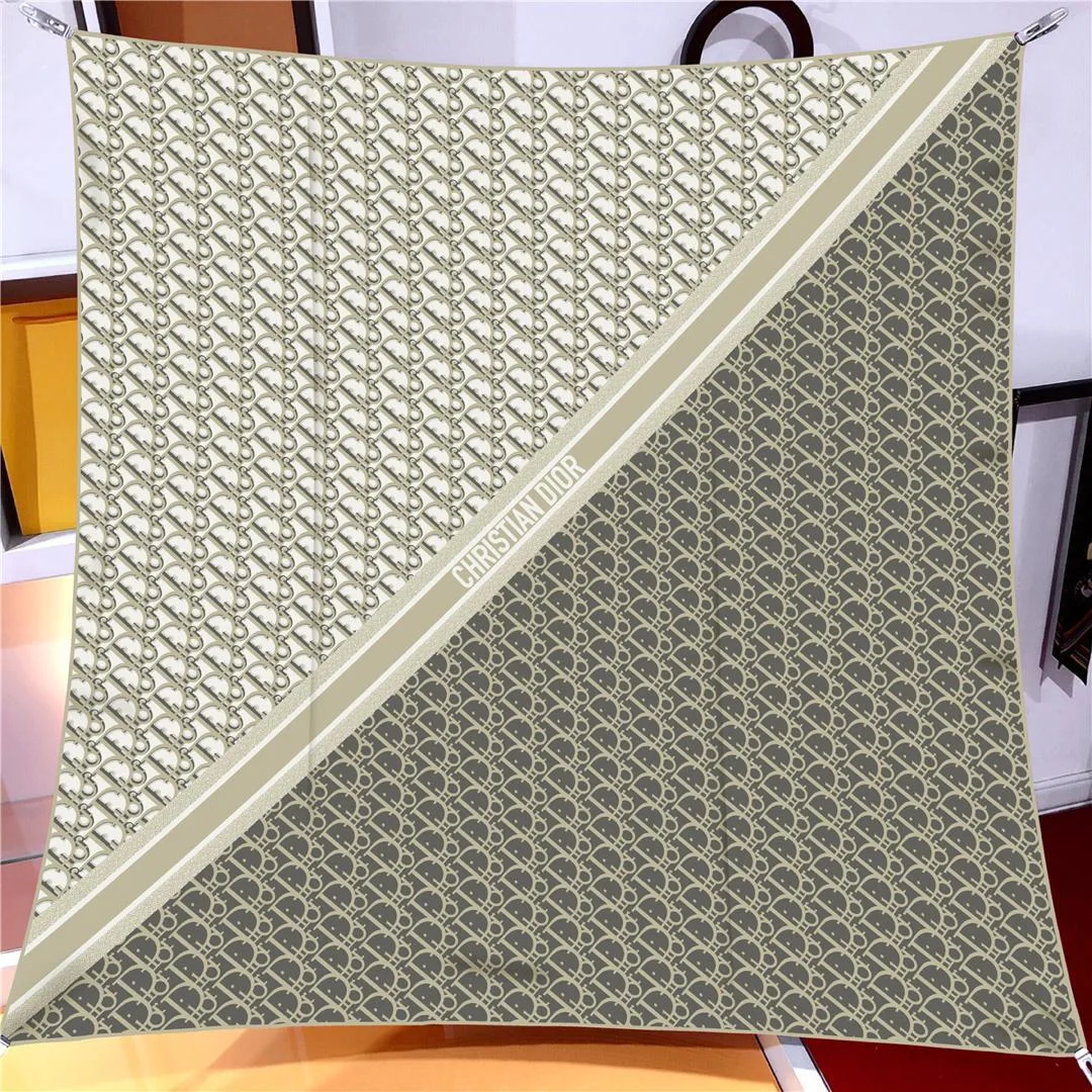 İthal Gold & Füme D Desen Twill İpek Eşarp