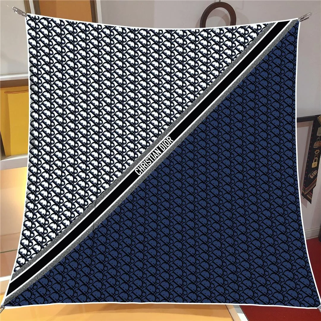 İthal Taş & Lacivert D Desen Twill İpek Eşarp