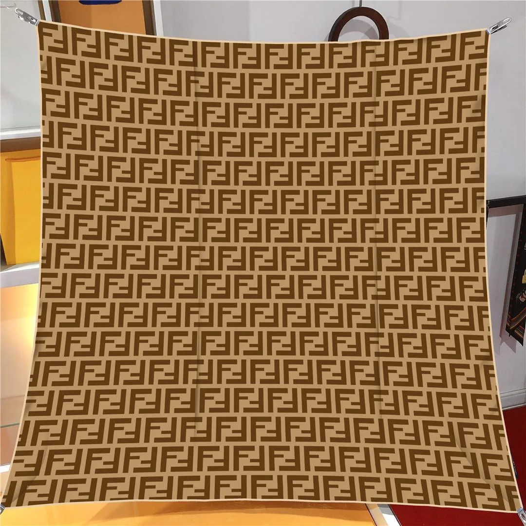 İthal Mocha F Desen Twill İpek Eşarp