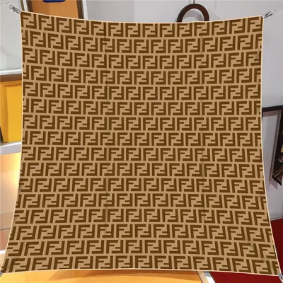 İthal Mocha F Desen Twill İpek Eşarp