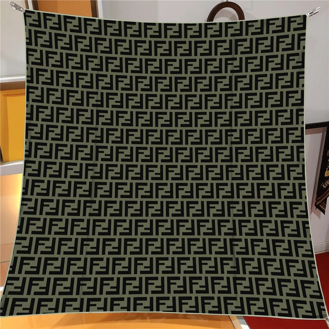 İthal Haki F Desen Twill İpek Eşarp