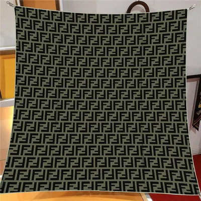 İthal Haki F Desen Twill İpek Eşarp