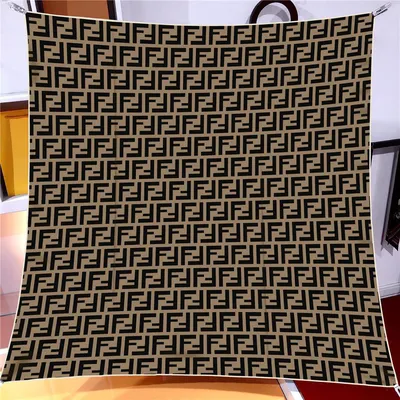 İthal Acı Kahve F Desen Twill İpek Eşarp