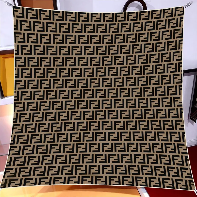 İthal Acı Kahve F Desen Twill İpek Eşarp
