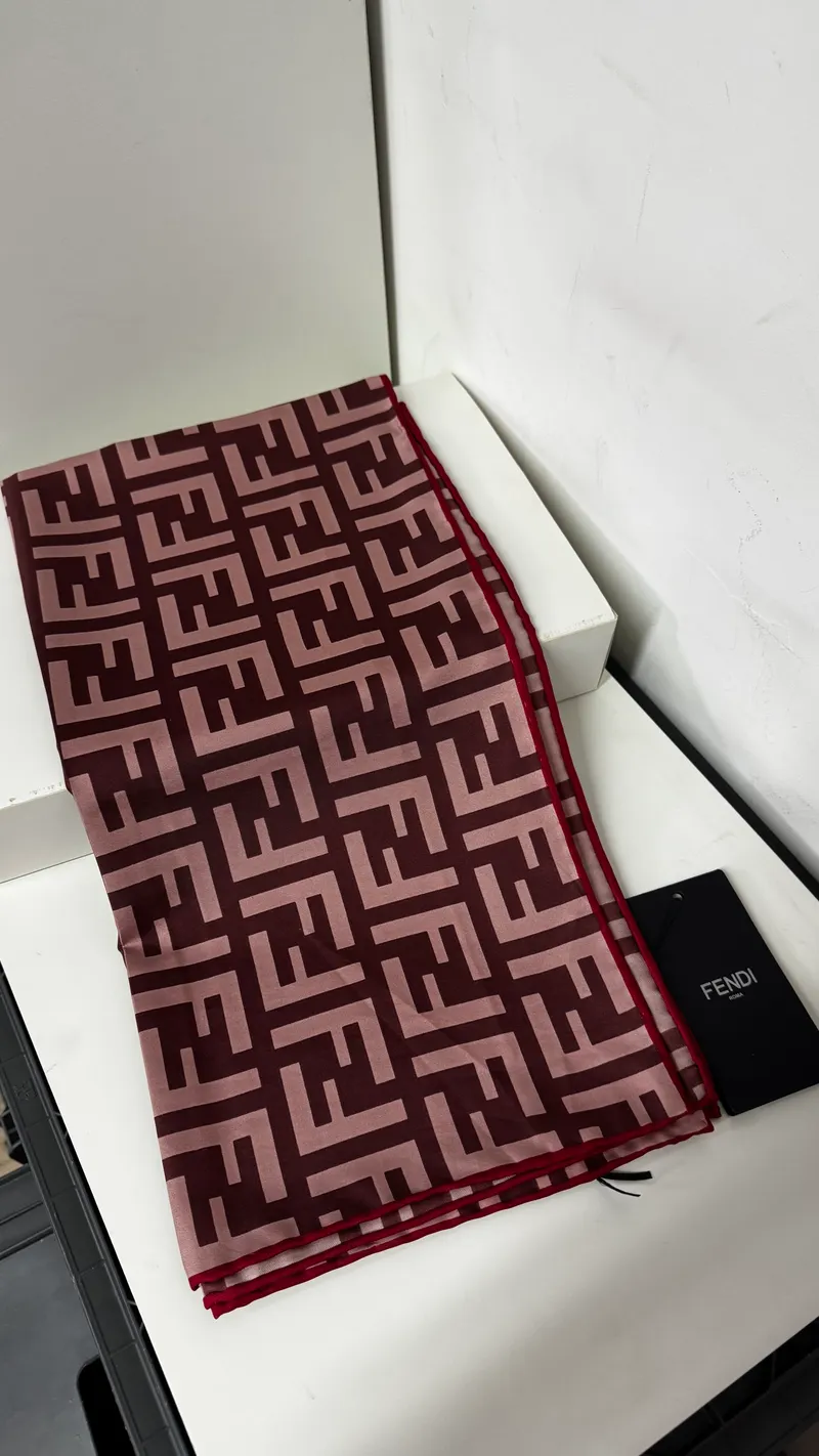 İthal Gül Kurusu F Desen Twill İpek Eşarp