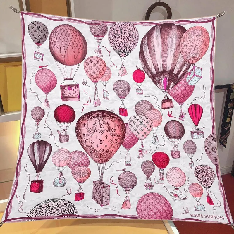 İthal Şeker Pembe LV Balloon Twill İpek Eşarp