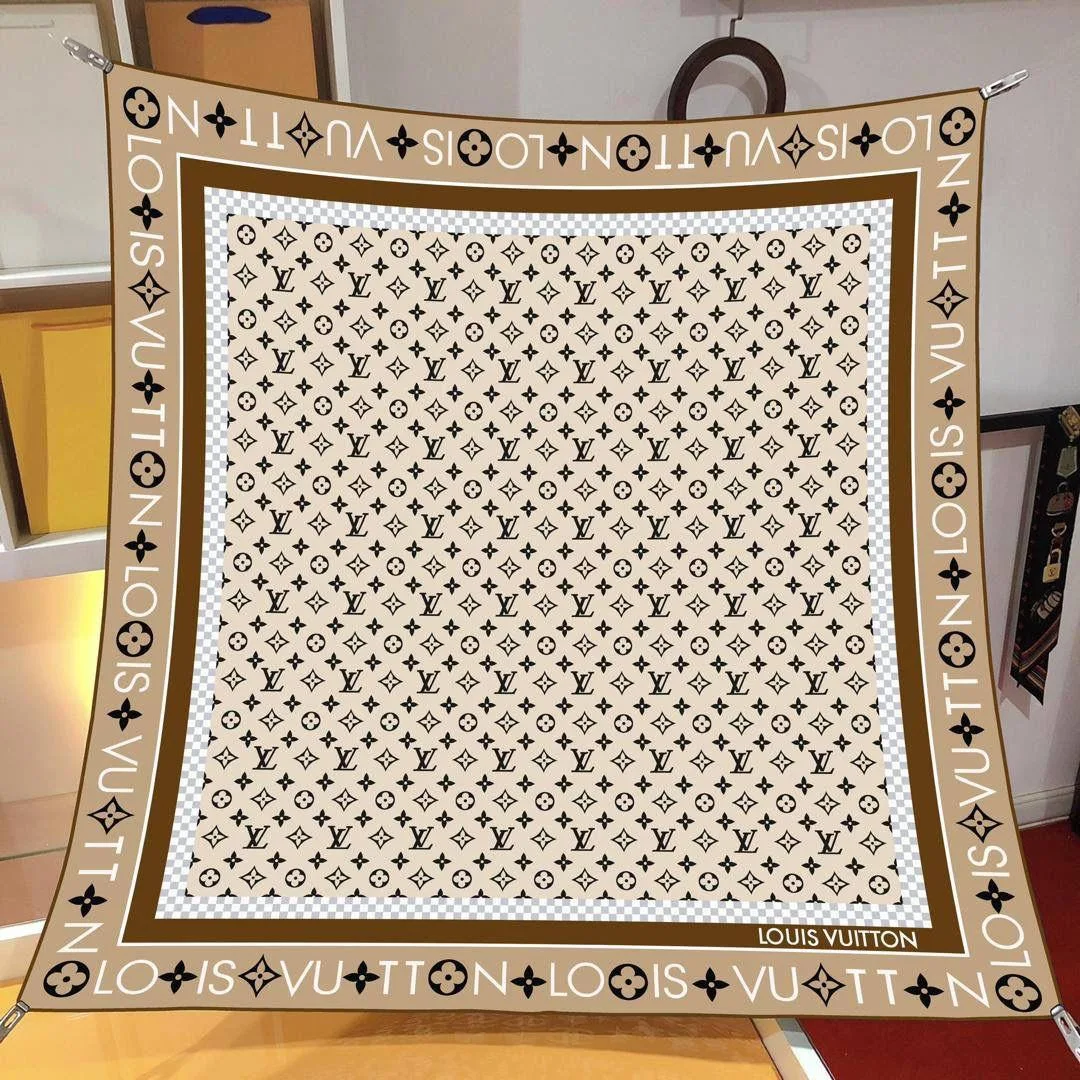 İthal Bej LV Classic Twill İpek Eşarp