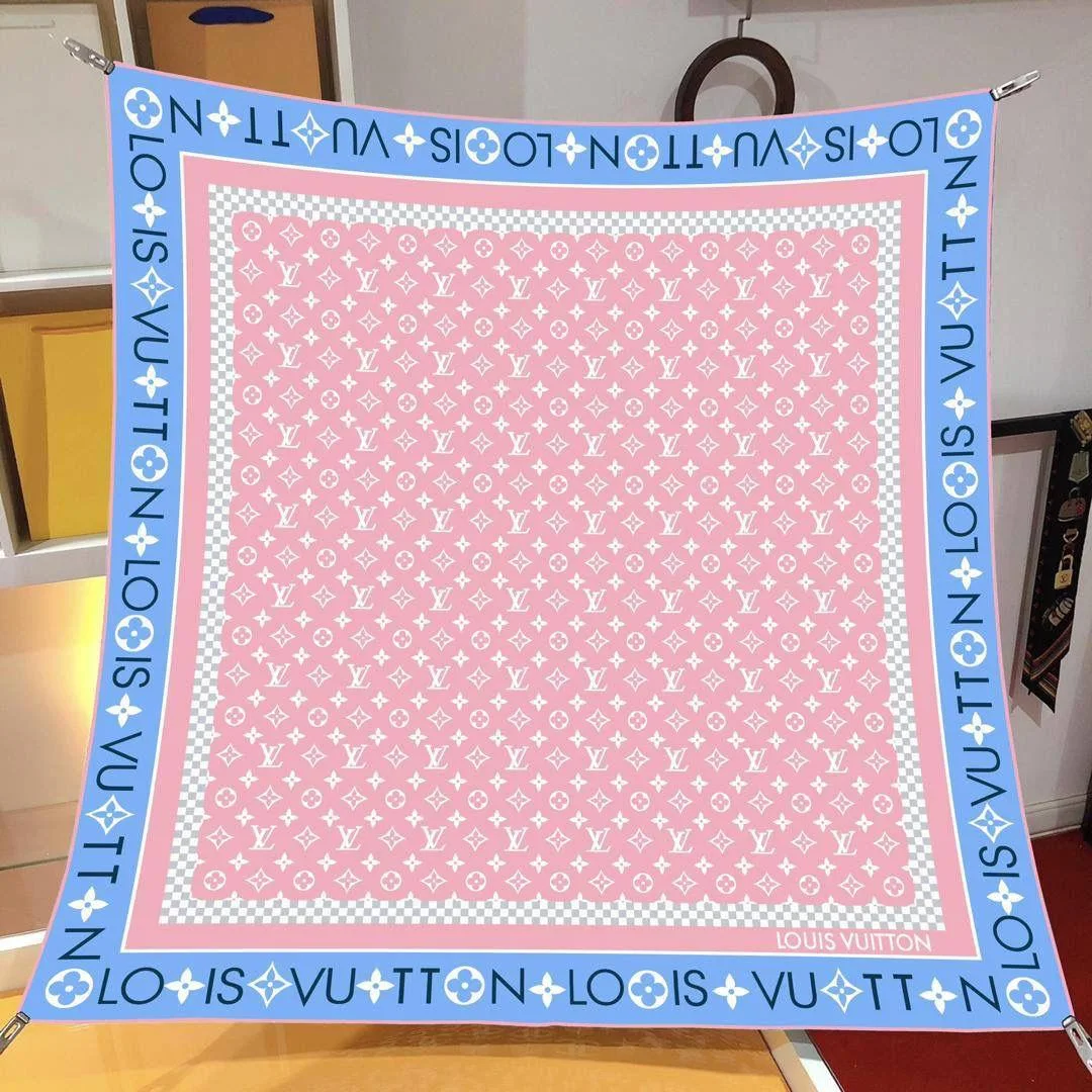 İthal Şeker Pembe LV Classic Twill İpek Eşarp