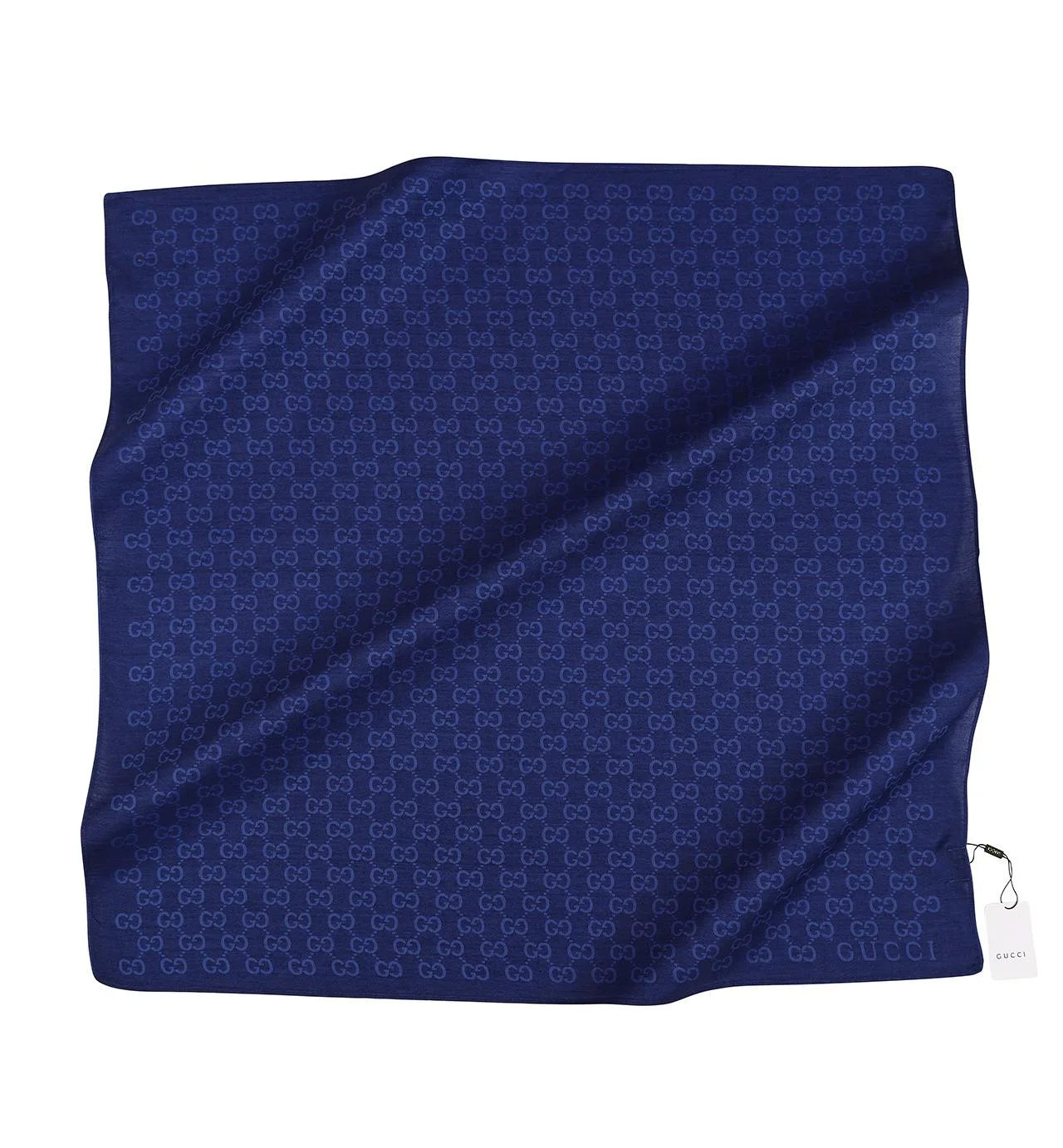 İthal İndigo G Desen Yün İpek Eşarp