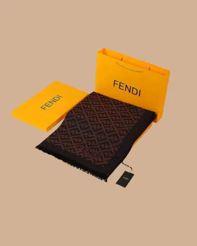 İthal Acı Kahve F Desen Yün İpek Şal
