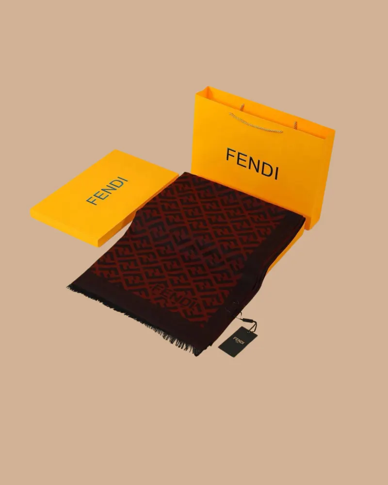 İthal Bordo F Desen Yün İpek Şal